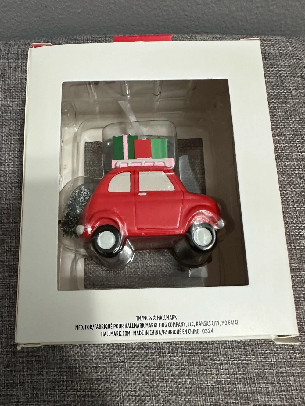 Hallmark Red Car with Presents Christmas Ornament